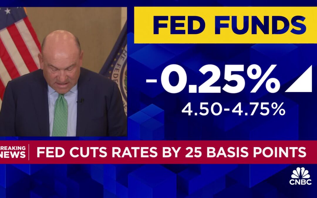 Federal Reserve cuts interest rates by a quarter point